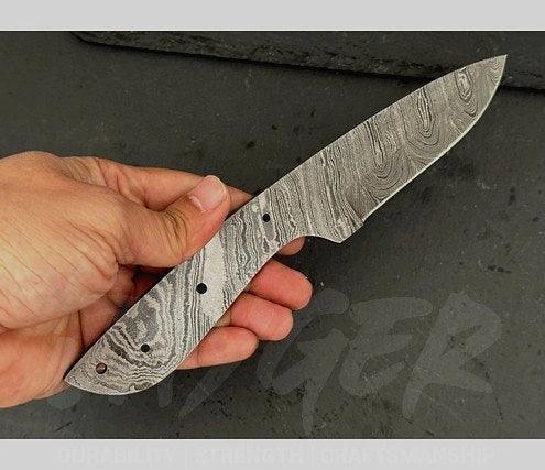 Hand Forged Damascus Steel Skinner Knife Blanks ā B239 - Jayger