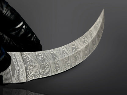 Damascus Steel Curved Edge Dagger Knife Blade – B13 - Jayger