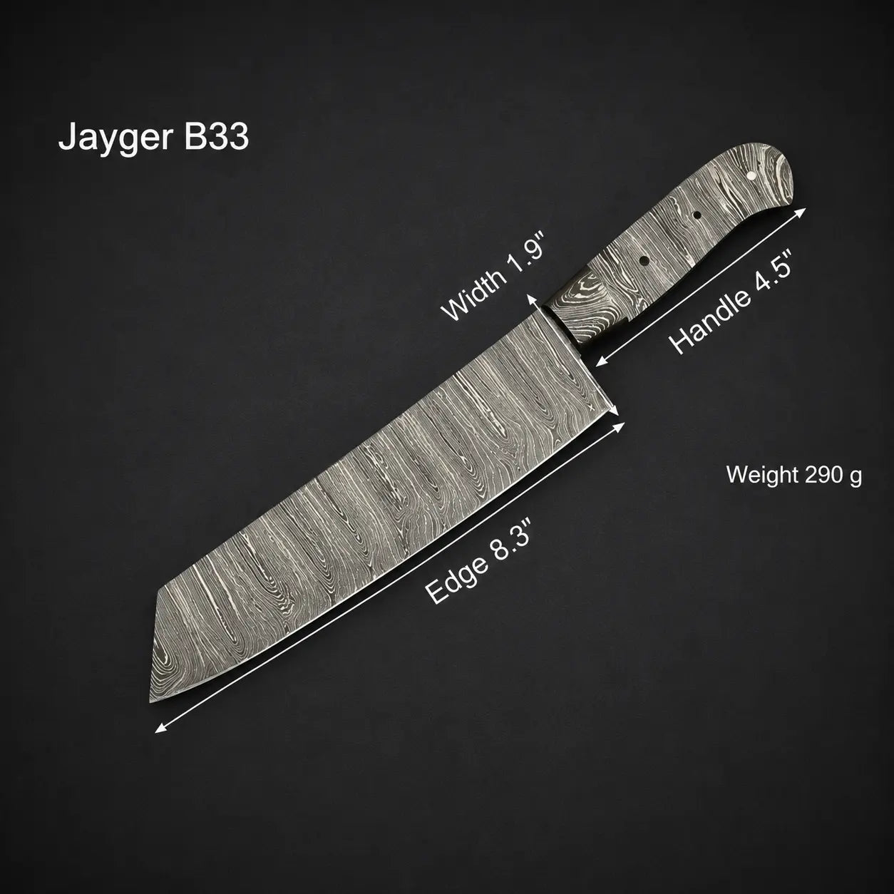 Handmade Damascus Steel Knife blade-Chef Blank Blade-Heat Treated