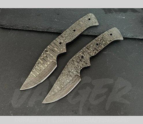 Hand Forged Damascus Steel Skinning Knife Blanks – B100 - Jayger