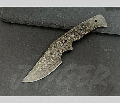 Hand Forged Damascus Steel Skinning Knife Blanks – B100 - Jayger