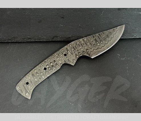 Hand Forged Damascus Steel Skinning Knife Blanks – B100 - Jayger