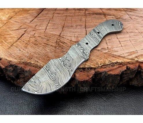 Hand Forged Damascus Steel Tracker Knife Blank – B11 - Jayger