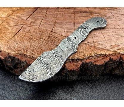 Hand Forged Damascus Steel Tracker Knife Blank – B11 - Jayger