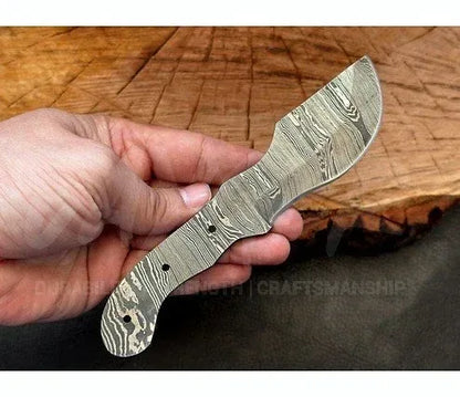 Hand Forged Damascus Steel Tracker Knife Blank – B11 - Jayger