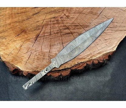 Hand Forged Damascus Steel Throwing Knife Blank – B15 - Jayger