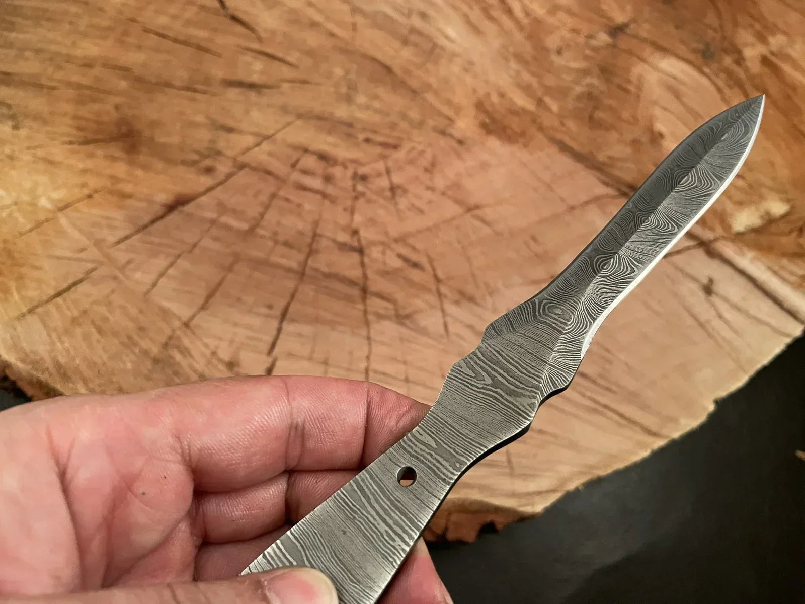 Handmade Damascus Steel Knife Blank Blade – B18 - Jayger