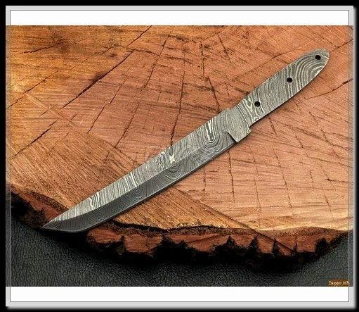 Handmade Damascus Steel Tanto Knife Blade Blank – B19 - Jayger