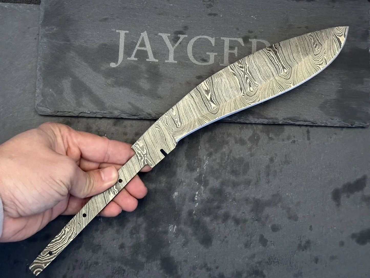 Handmade Damascus Steel Kukri Knife Blank Blade – B278 - Jayger