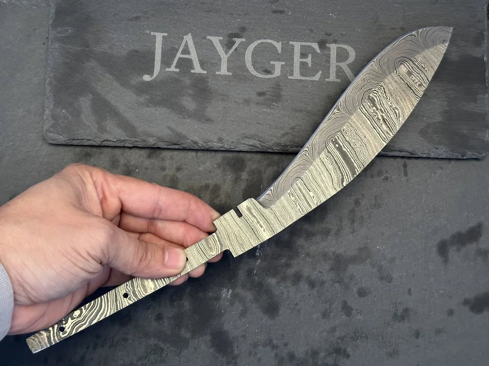 Handmade Damascus Steel Kukri Knife Blank Blade – B278 - Jayger