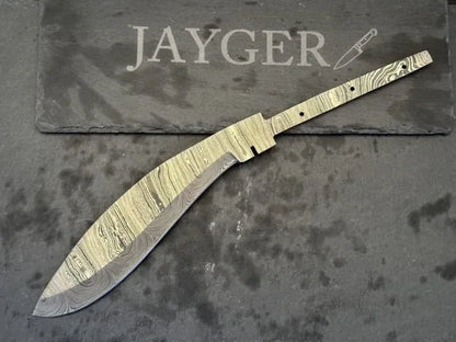 Handmade Damascus Steel Kukri Knife Blank Blade – B278 - Jayger