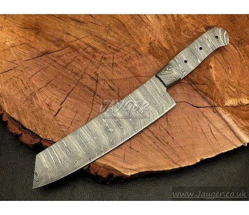 Handmade Damascus Steel Knife blade-Chef Blank Blade-Heat Treated - Jayger