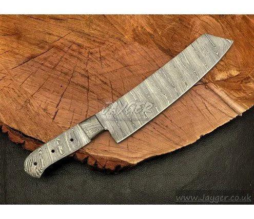 Handmade Damascus Steel Knife blade-Chef Blank Blade-Heat Treated - Jayger