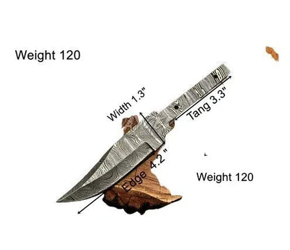 Handmade Damascus Steel Hidden Tang Blank Blade – B35 - Jayger