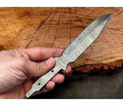Hand Forged Damascus Steel Hunting Knife Blank – B4 - Jayger