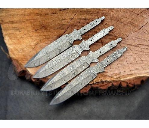 Hand Forged Damascus Steel Hunting Knife Blank – B4 - Jayger