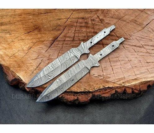 Hand Forged Damascus Steel Hunting Knife Blank – B4 - Jayger