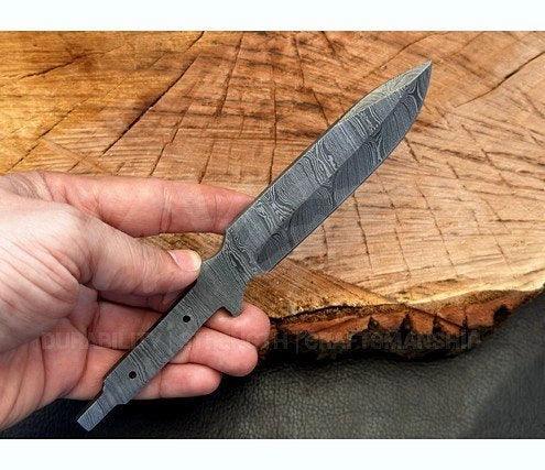 Hand Forged Damascus Steel Hunting Knife Blank – B4 - Jayger