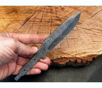 Hand Forged Damascus Steel Hunting Knife Blank – B4 - Jayger