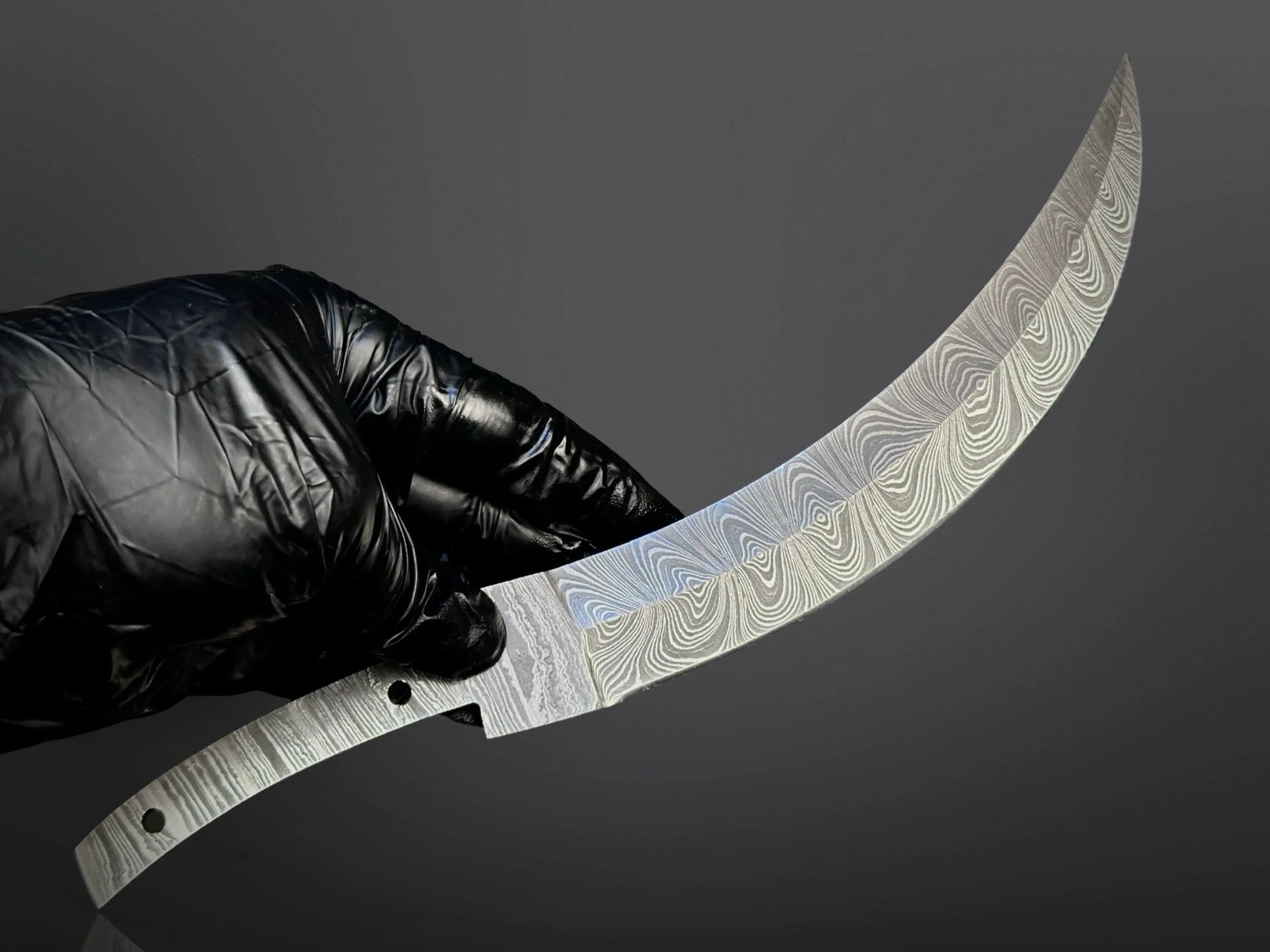 Damascus Steel Curved Edge Dagger Knife Blade – B13 - Jayger