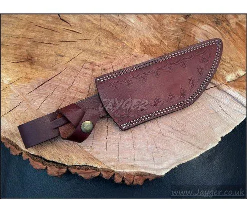 Custom Made Fixed Blade Hunting Knife Leather Sheath -BGS7 - Jayger