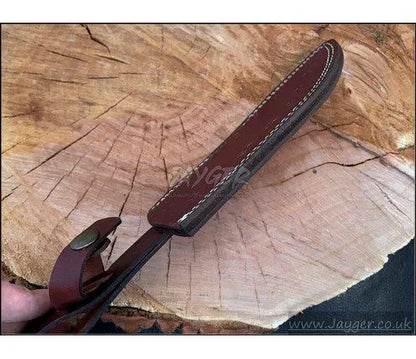 Custom Made Fixed Blade Hunting Knife Leather Sheath -BGS7 - Jayger