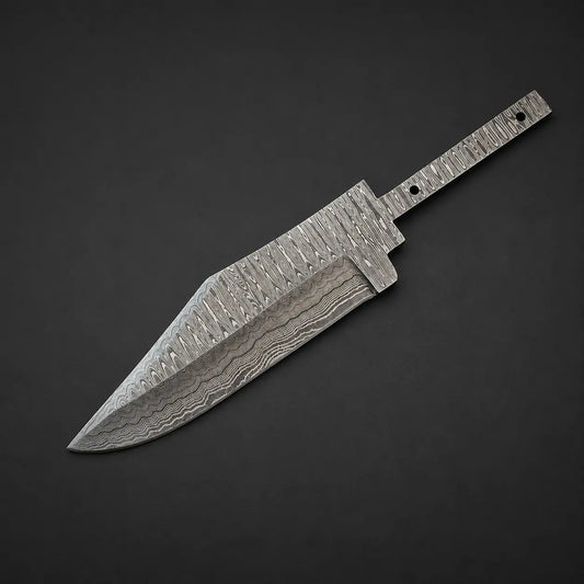 Handmade Damascus Steel Hidden Tang Blank Blade