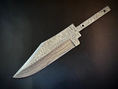 Handmade Damascus Steel Hidden Tang Blank Blade – B35 - Jayger