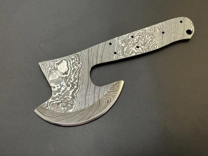 Hand Forged Damascus Cleaver | Hatchet Blank Blade – HB12 - Jayger