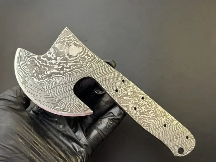 Hand Forged Damascus Cleaver | Hatchet Blank Blade – HB12 - Jayger
