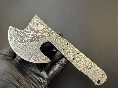 Hand Forged Damascus Cleaver | Hatchet Blank Blade – HB12 - Jayger