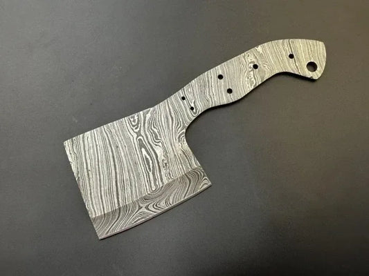 Hand Forged Damascus Steel Meat Cleaver Chef Knife Blank – HB13 - Jayger