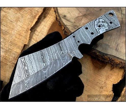 Damascus Steel Bushcraft Knife Blank Blade – HB16 - Jayger