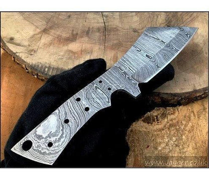 Damascus Steel Bushcraft Knife Blank Blade – HB16 - Jayger