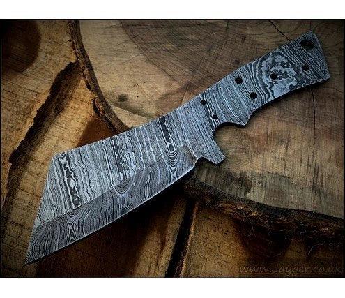 Damascus Steel Bushcraft Knife Blank Blade – HB16 - Jayger