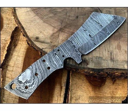 Damascus Steel Bushcraft Knife Blank Blade – HB16 - Jayger
