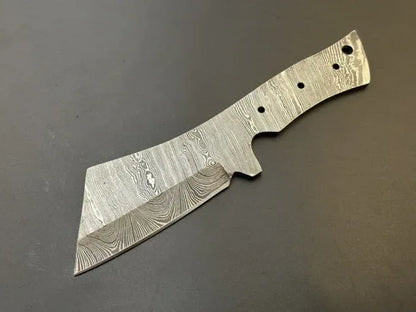 Hand Forged Damascus Mini Meat Cleaver Knife Blank Blade – HB18 - Jayger