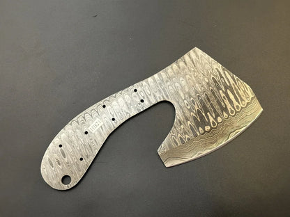 Damascus Steel Meat Cleaver | Bushcraft Knife Blank Blade – HB21 - Jayger