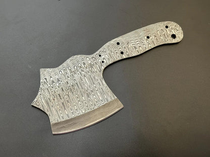 Damascus Steel Cleaver | Bushcraft Knife Blank Blade – HB5 - Jayger