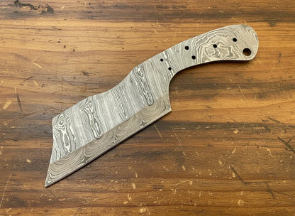 Hand Forged Damascus Steel Bushcraft Knife Blank Blade – HB7 - Jayger