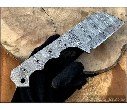 Hand Forged Damascus Steel Cleaver Knife Blank Blade – HB8 - Jayger