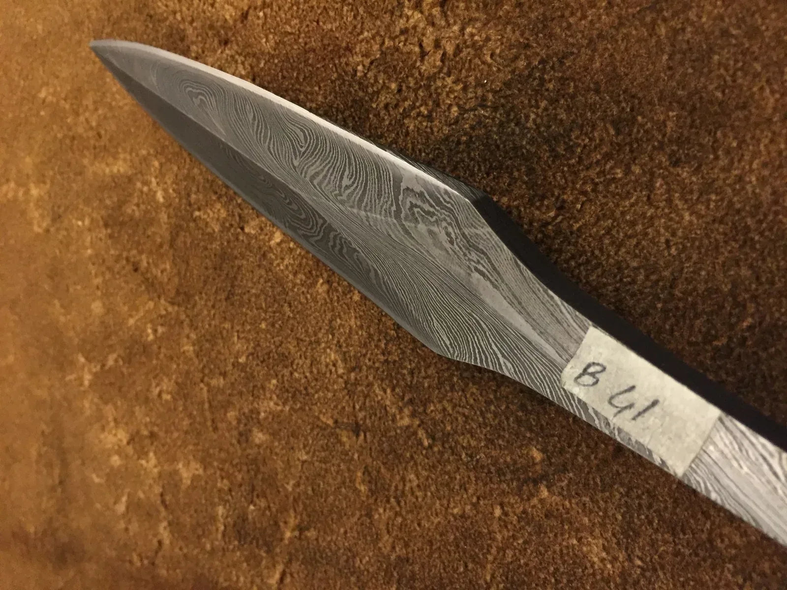 Damascus Steel Throwing Kunai Knife Blank Blade – B41 - Jayger