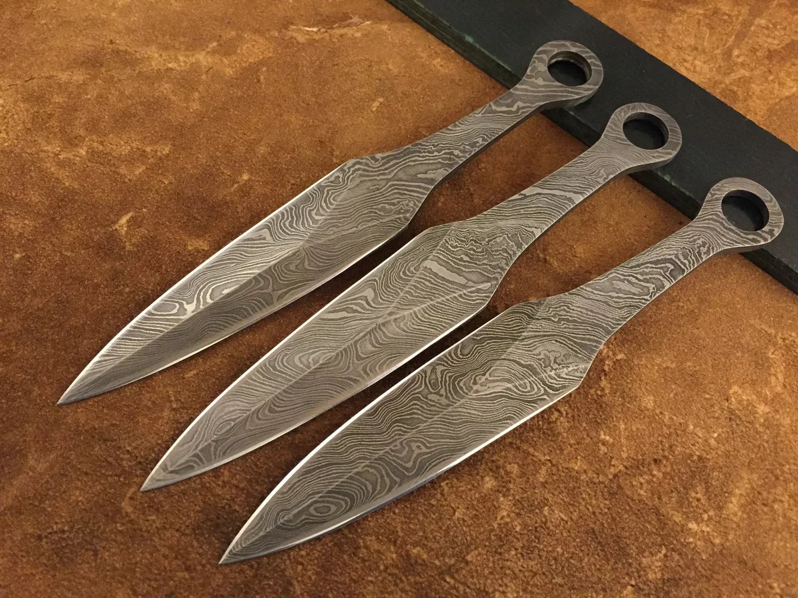 Damascus Steel Throwing Kunai Knife Blank Blade – B41 - Jayger