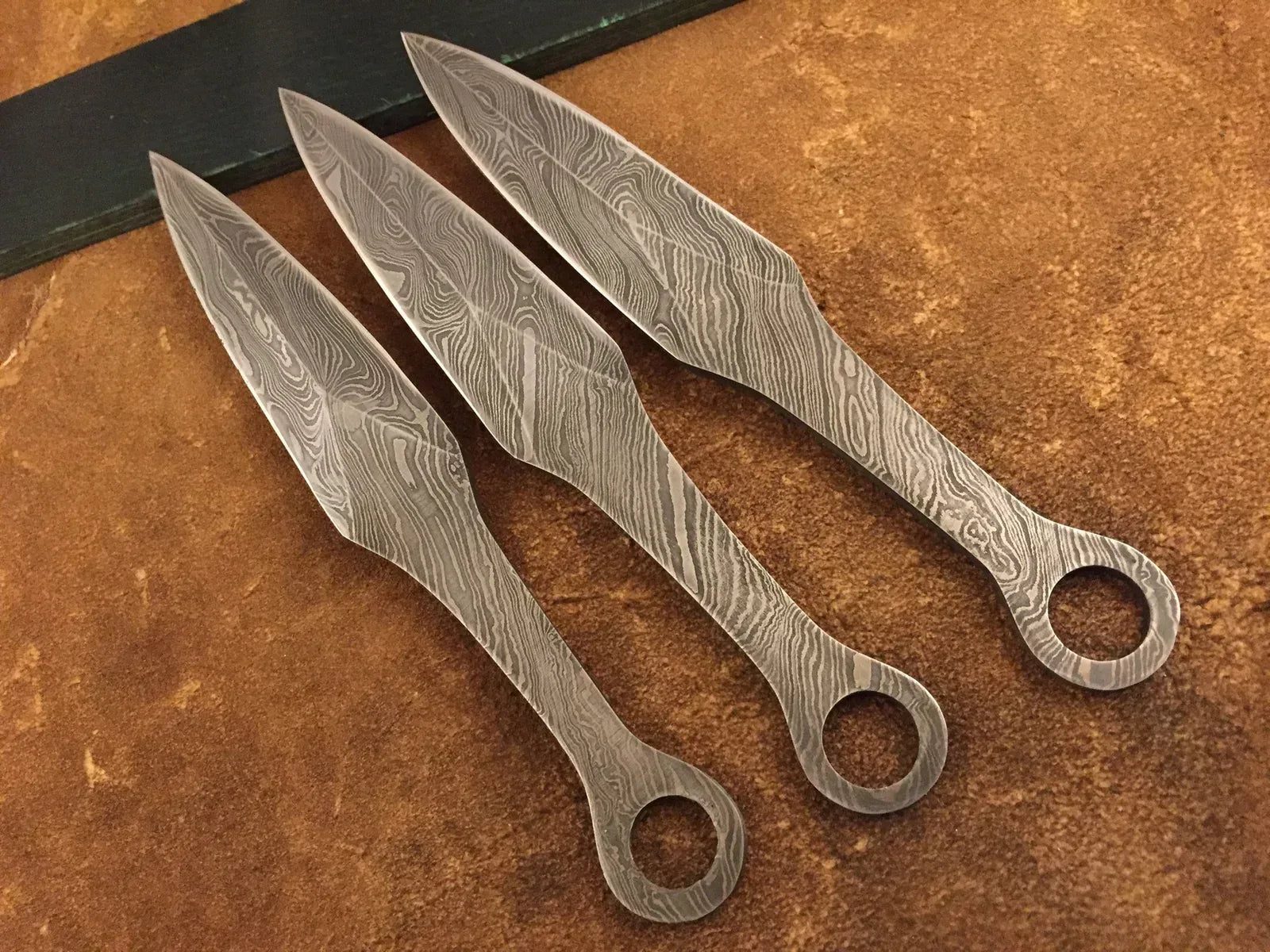 Damascus Steel Throwing Kunai Knife Blank Blade – B41 - Jayger