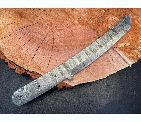 Damascus Steel Tanto Knife Blank – SD2 - Jayger