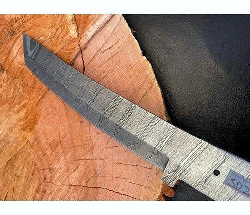 Damascus Steel Tanto Knife Blank – SD2 - Jayger