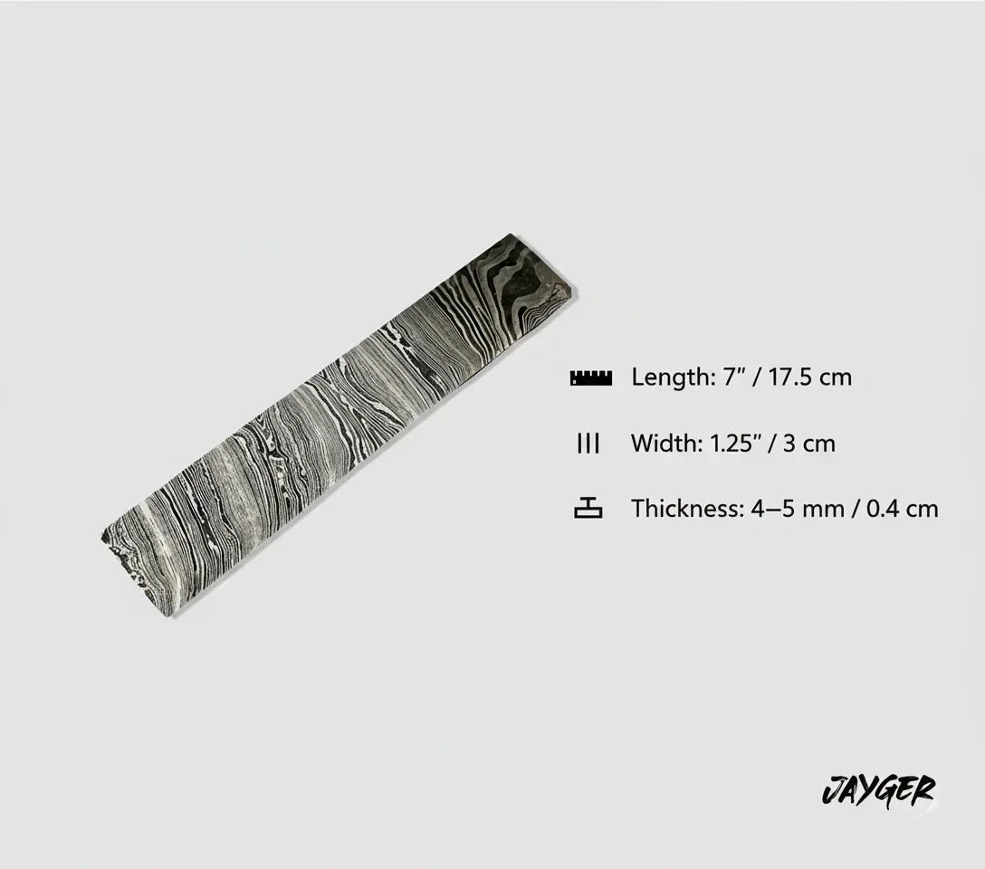 Hand Forged Damascus Steel Billet | Twist - Jayger
