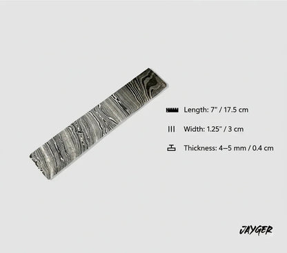 Hand Forged Damascus Steel Billet | Twist - Jayger