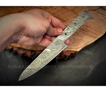 Handmade Damascus Steel Utility Knife Blank Blade – K11 - Jayger