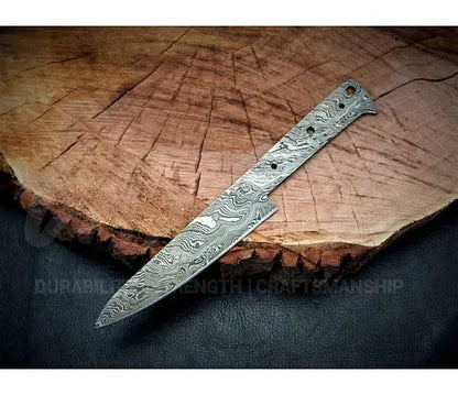 Handmade Damascus Steel Utility Knife Blank Blade – K11 - Jayger